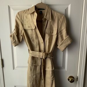 Ralph Lauren midi 100% linen dress